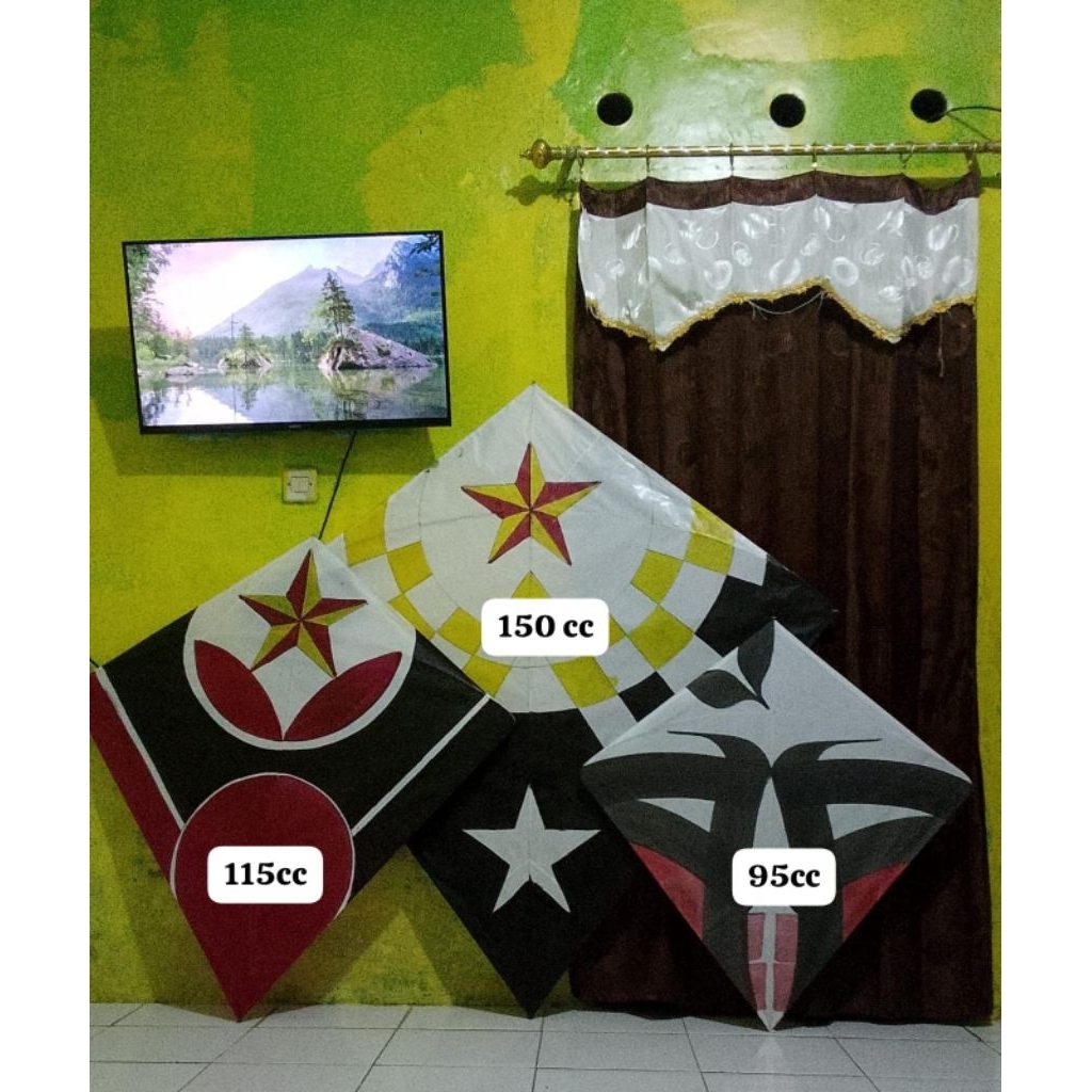 layangan bomber ukuran 150cc (5pcs)