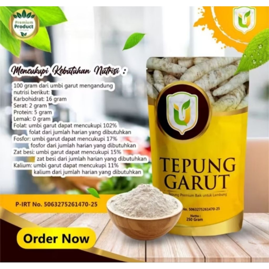 Tepung garut  250 gr /tepung umbi garut