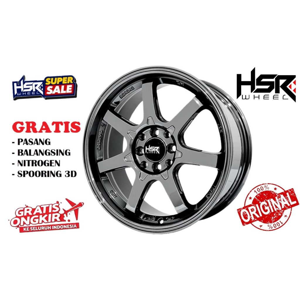 Velg Mobil Ring 17 Avanza Jazz Kijang Mobilio Xenia Livina HSR Boroko TJH R17 Black Chrome