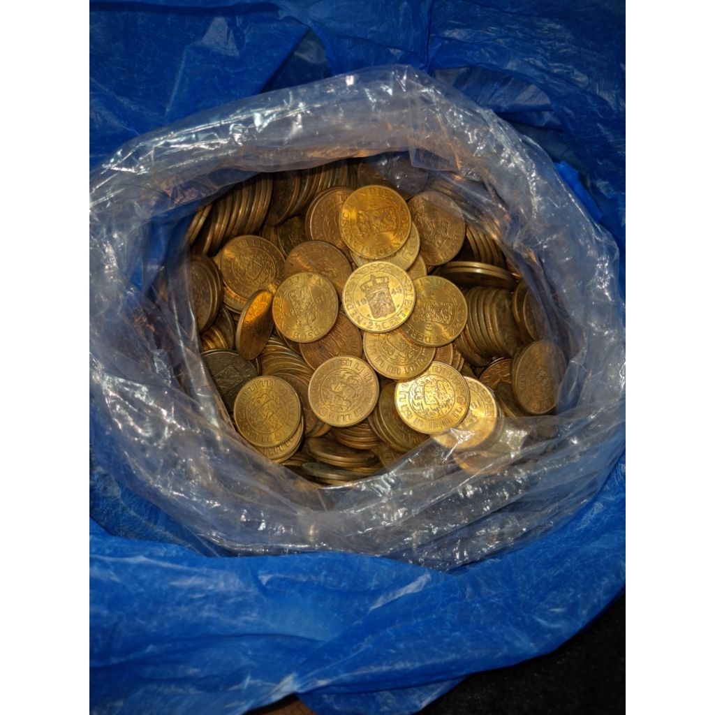 koin benggol Nederlandsch Indie 2,5cent atau koin kerokan