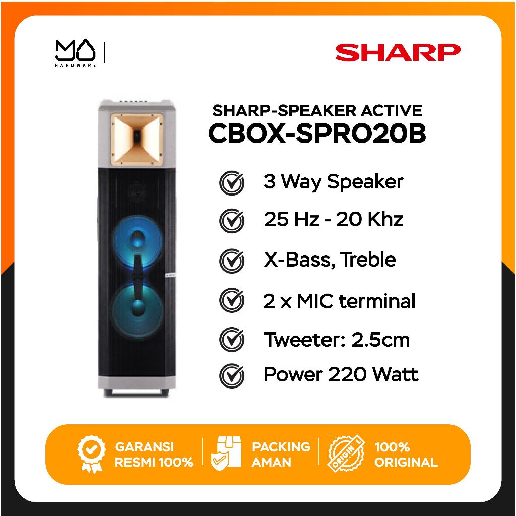 Sharp CBOX-SPRO20B Speaker Aktif