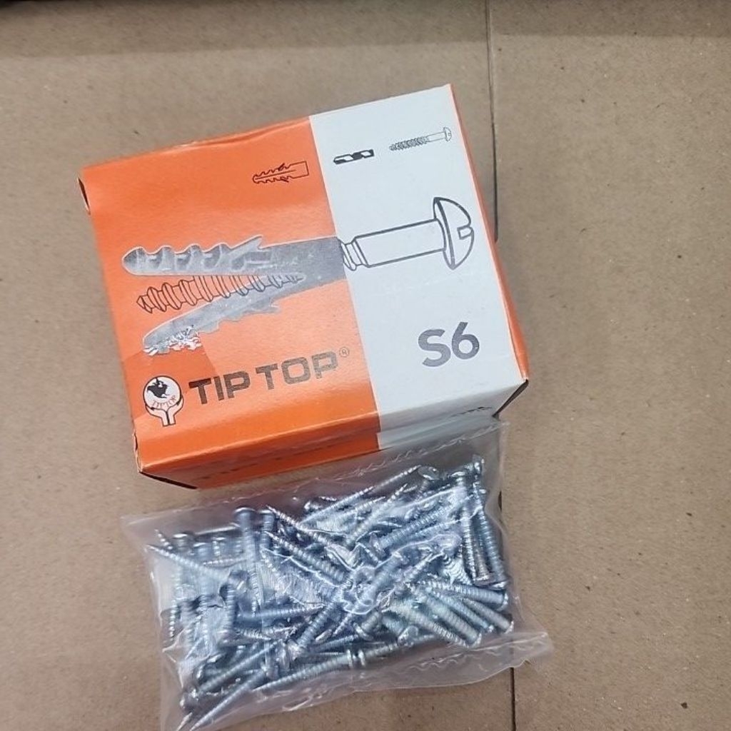 Sekrup Fisher S6 Isi 100Pcs Pengganti Paku