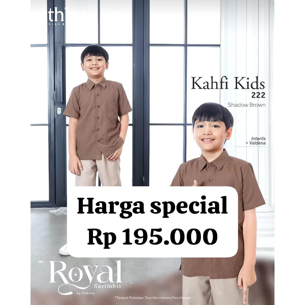 KOKO ANAK KAHFI KIDS 222 SHADOW BROWN BY ETHICA