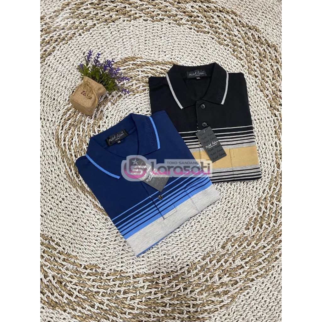 KAOS POLO MERK MIKEL ADAM JUMBO PRIA KEKINIAN