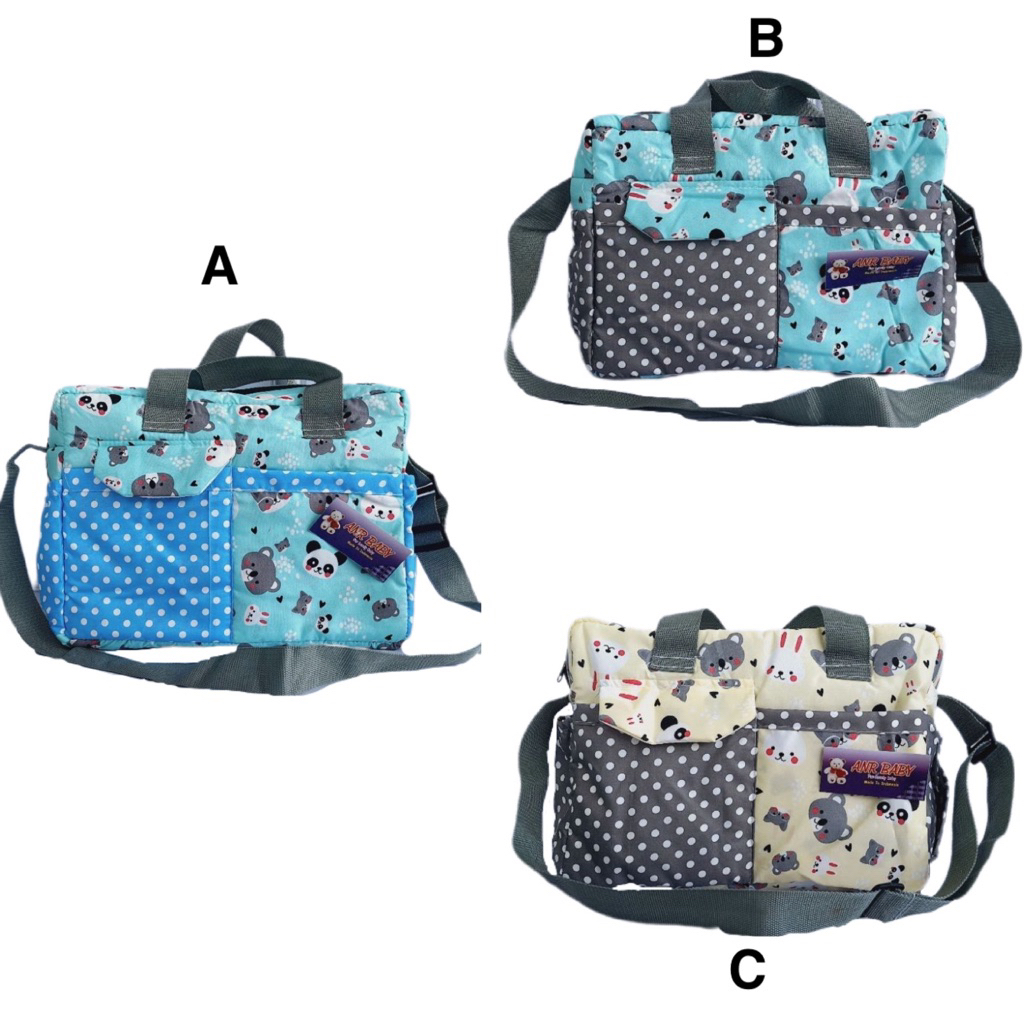 Tas bayi LUCU boneka baby cewek cowok tas perlengkapan bayi ukuran sedang merah coklat kucing