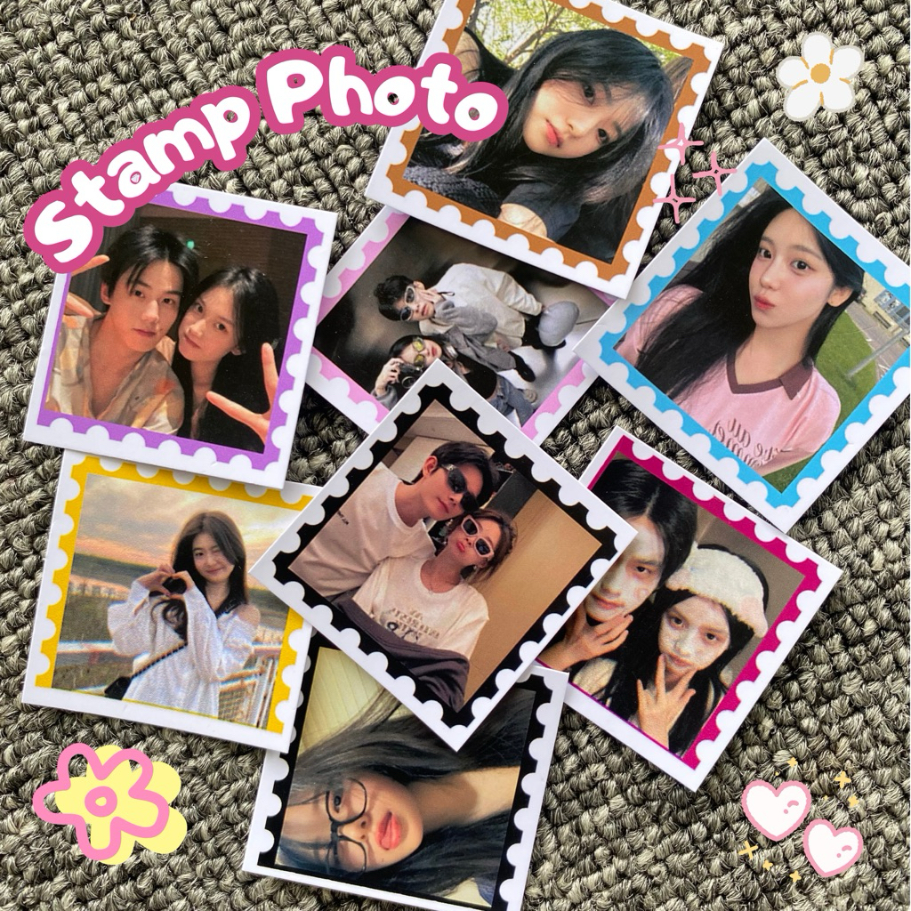 STAMP Photo Frame Custom | Cetak Photo Perangko Scrapp Book Aesthetic | Stamp Photo Murah