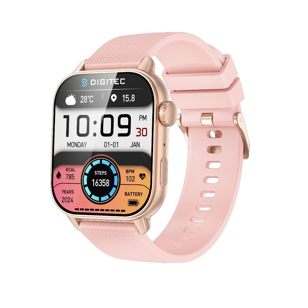 Jam Tangan Digitec Smartwatch Cewek Slimmer Strap Rubber Original