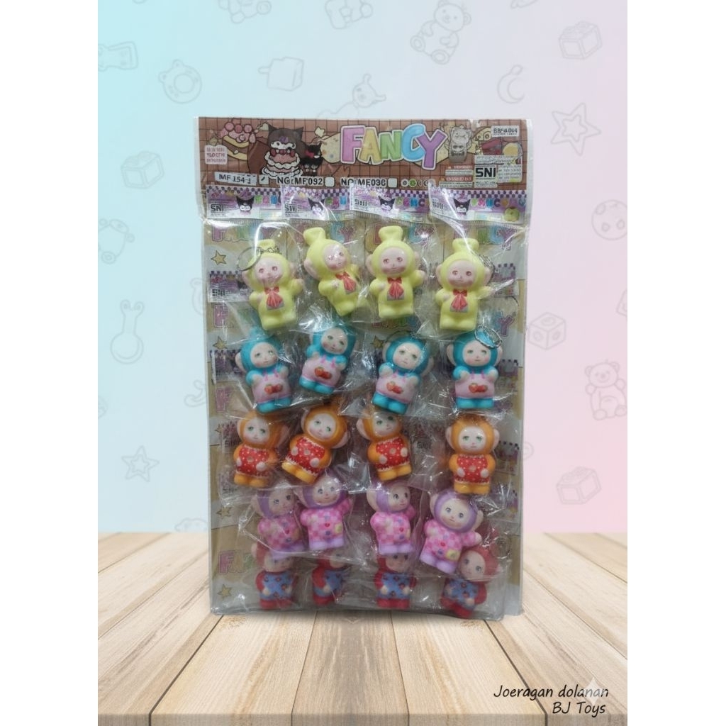 20Pc fancy gantungan kunci squishy teletubbies