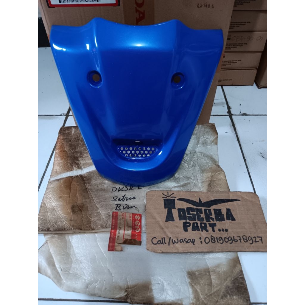 tameng dasi suzuki satria lumba 2tak original baru warna biru kenny robert