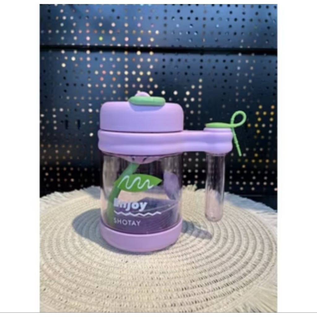 SHOTAY Botol Mug Minum Tritan BPA Free 2 in 1 600 ml