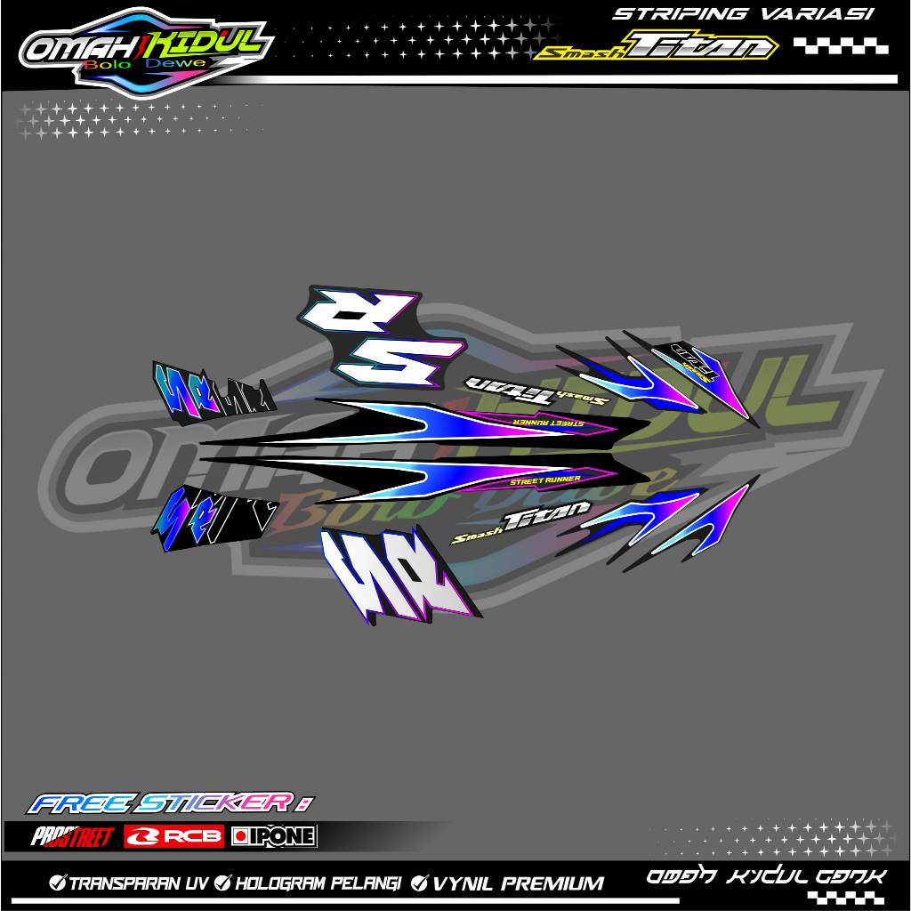 STRIPING VARIASI SUZUKI SMASH TITAN / STICKER LIST VARIASI MOTOR SMASH TITAN