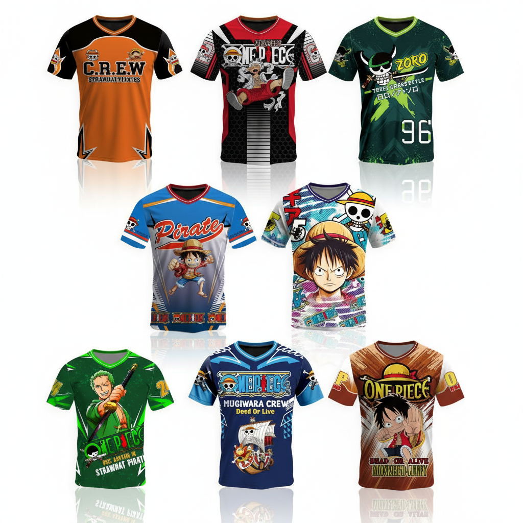 LUX QUEEN - BAJU JERSEY ANAK LAKI LAKI DAN PEREMPUAN STRAW HAT PIRATES ANIME ONE PIECE / BAJU OLAHRA