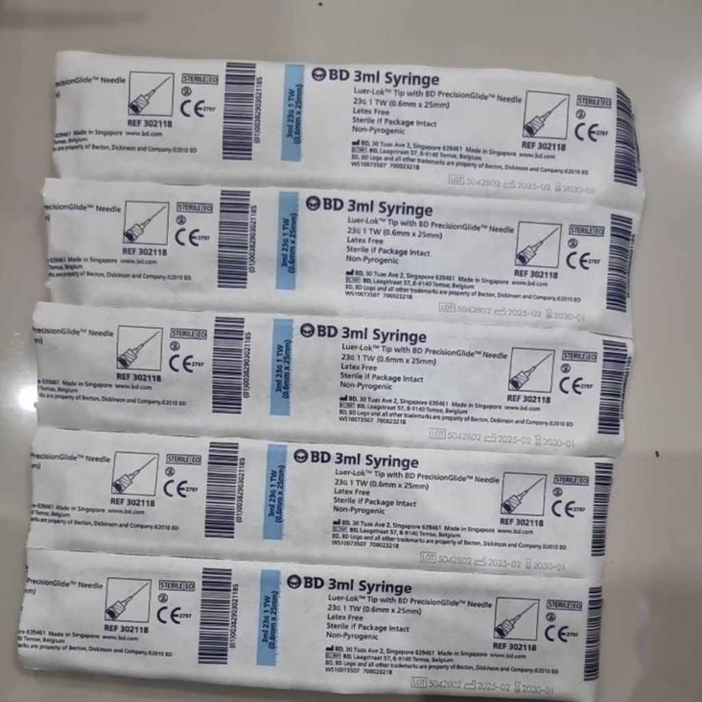 Spuit 3cc 3 ml 3 cc BD ECER