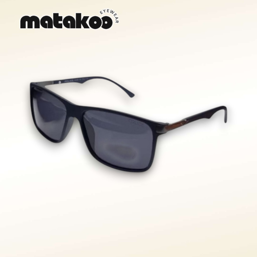 [100% PREMIUM] KACAMATA HITAM POLICE 744 LENSA POLARIZED ANTI RADIASI GAYA SPORTY TERBARU UNISEX