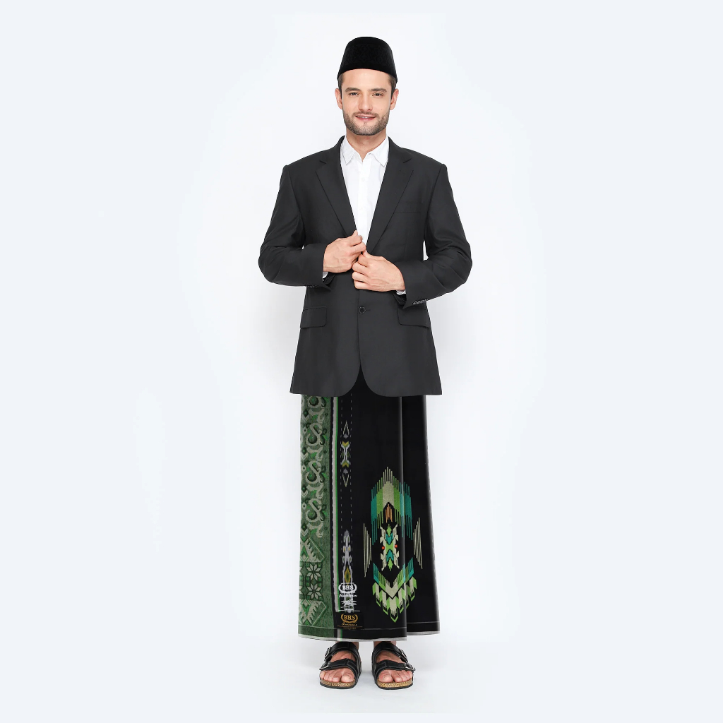 Sarung BHS Masterpiece Gold Motif M96 JSG Warna Hitam Hijau 02