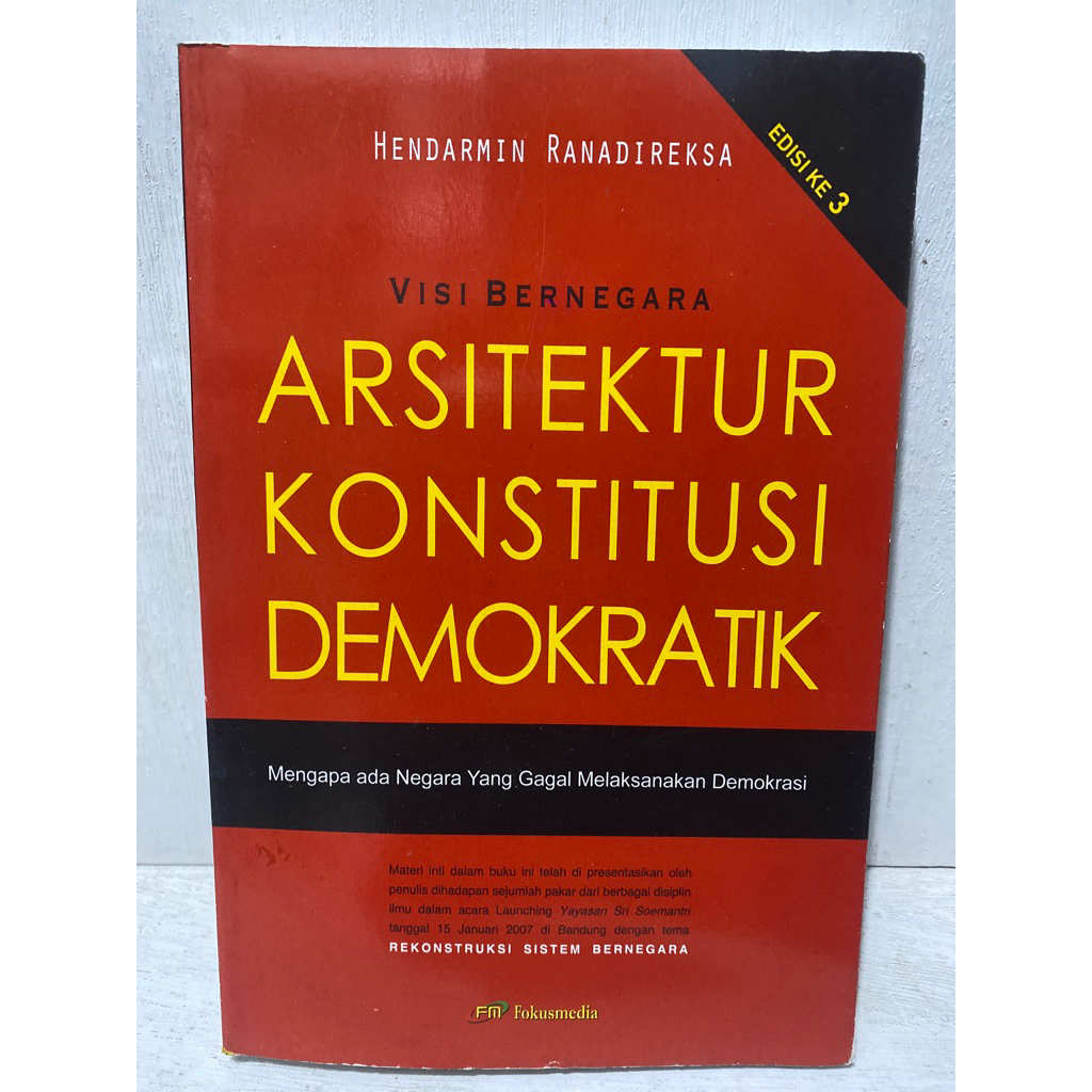 Buku Original ARSITEKTUR KONSTITUSI DEMOKRATIK - HANDARMIN RANADIREKSA