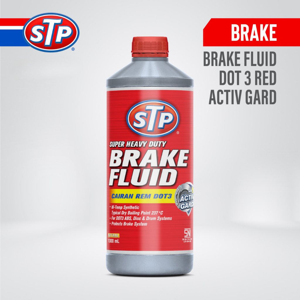 STP - Brake Fluid DOT 3 1 L Merah Cairan Minyak Rem Mobil Motor Matik Manual