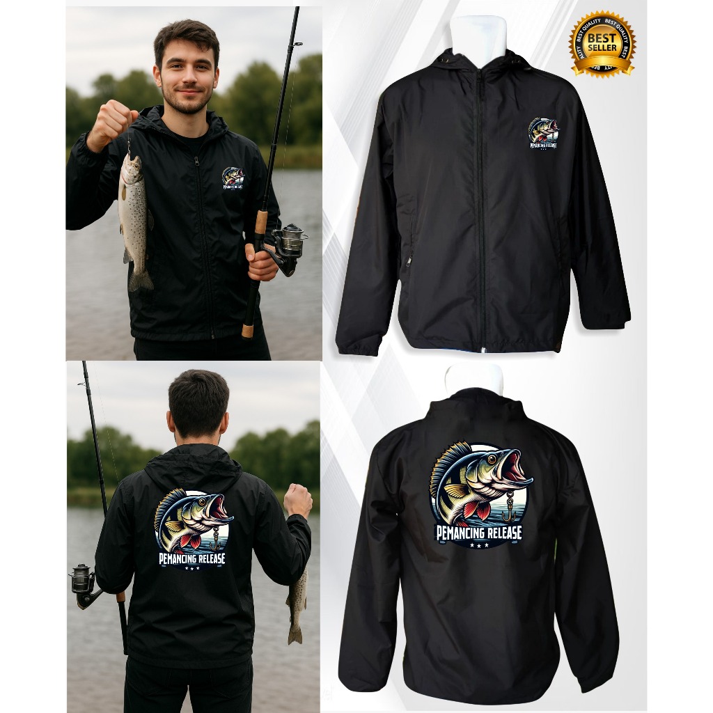 Jaket parasut mancing / jaket pria mancing / jaket dewasa fishing style