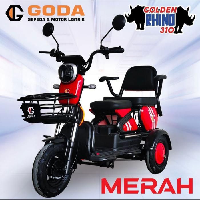 Sepeda Listrik Ebike Roda 3 Goda New 310 Rhino 650W 48V 20Ah Murah BDG