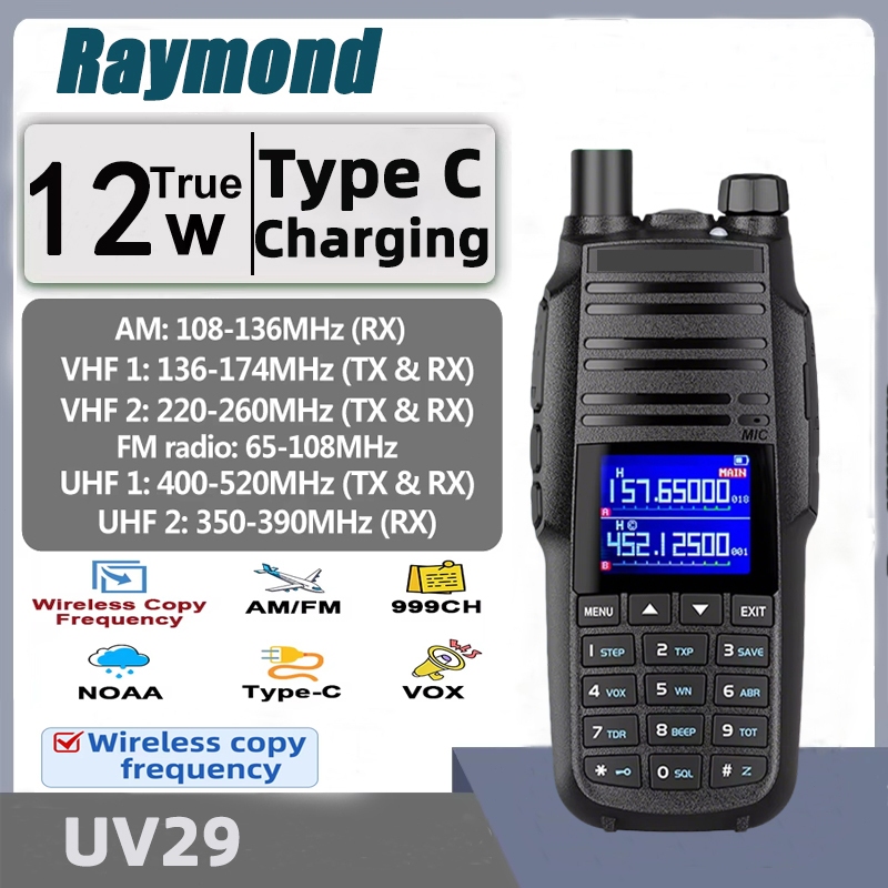 HT BF UV29 Walkie talkie jarak jauh 50KM Radio VHF/UHF Walkie-talkie profesional Radio FM HT copy fr