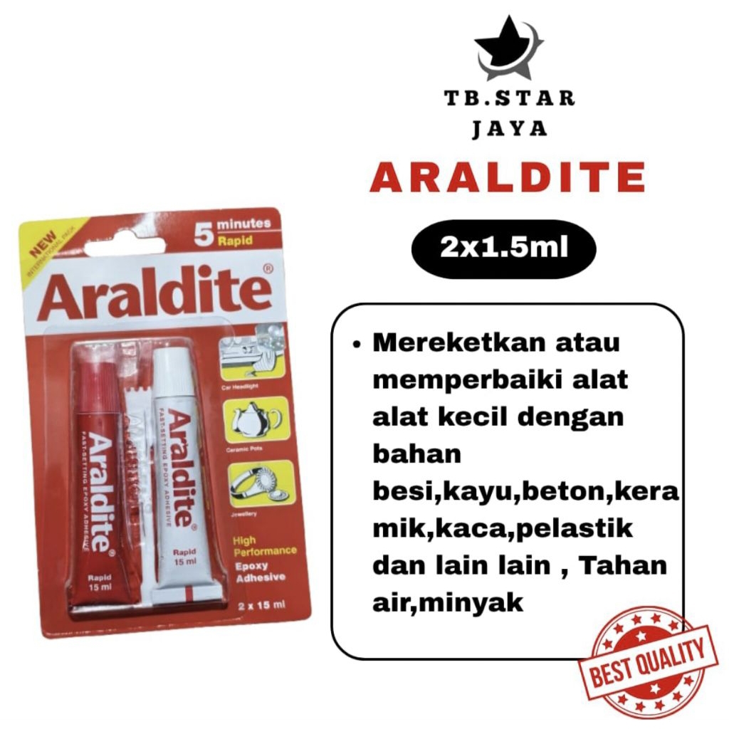 araldite merah lem besi lem epoxy 2 komponen 5 menit