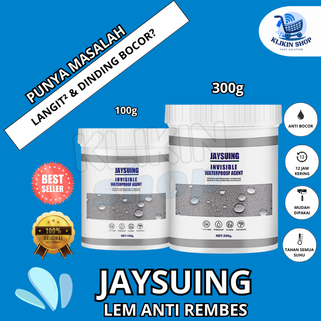 Jaysuing Anti Bocor Rembes Air Pelapis Penambal Perekat Transparant Bening Lem Sealant Gel Aquaproof
