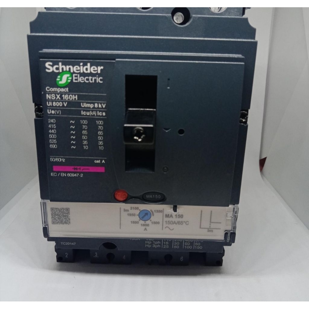 MCCB NSX160H 3P 150mA Schneider