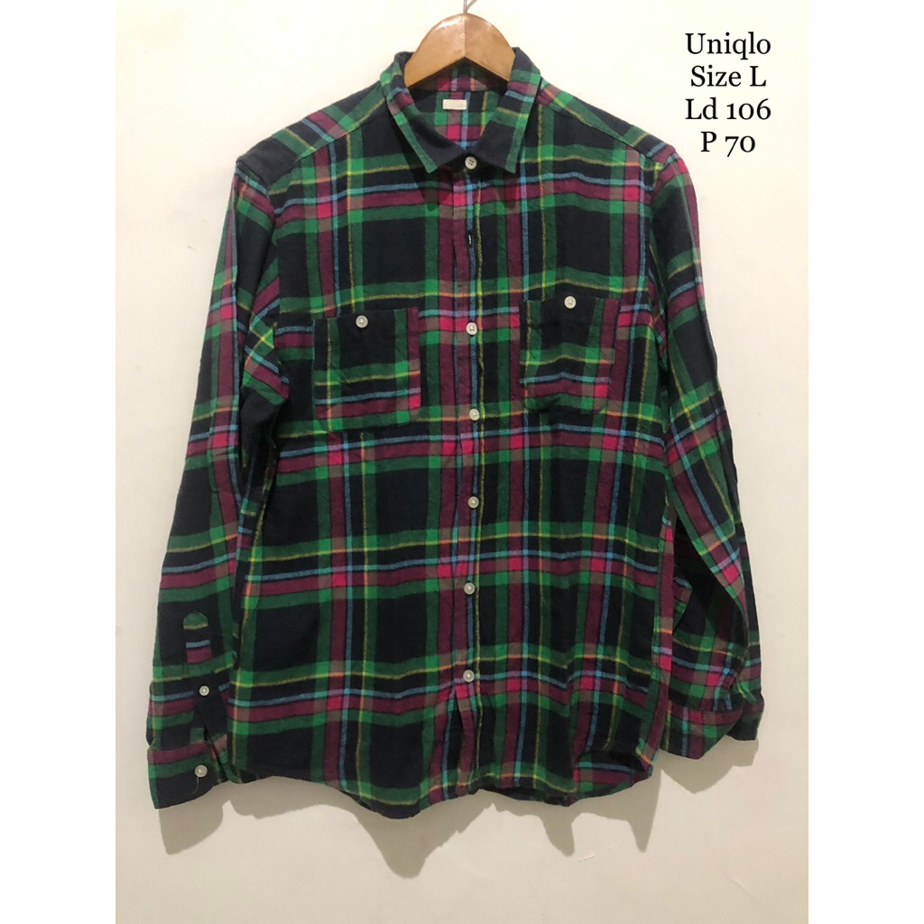 Kemeja Flanel Cowok GU - L