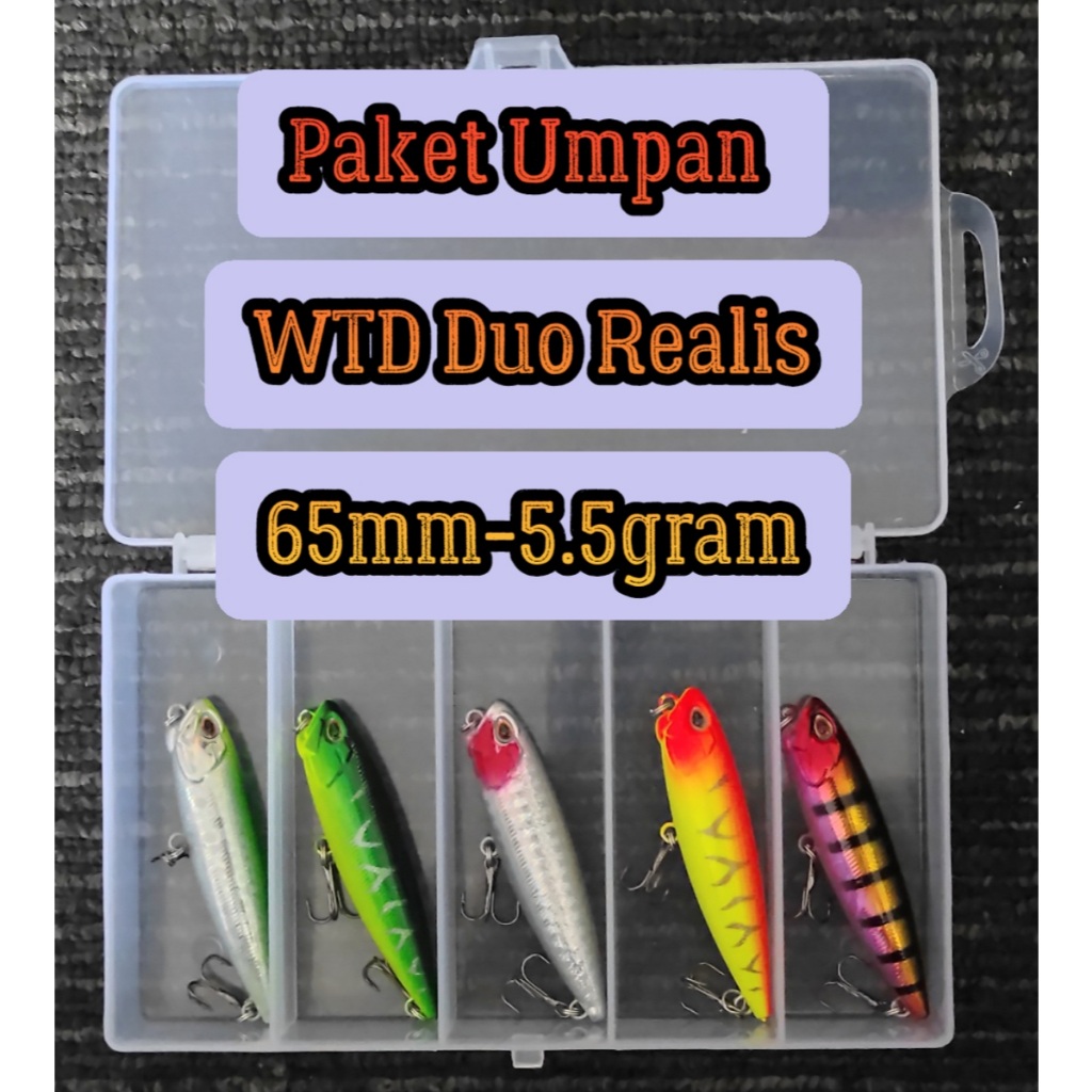PAKET UMPAN PANCING PENCIL WTD TOP WATER DUO REALIS UMPAN MANCING WTD PENCIL 65mm 5.5gram