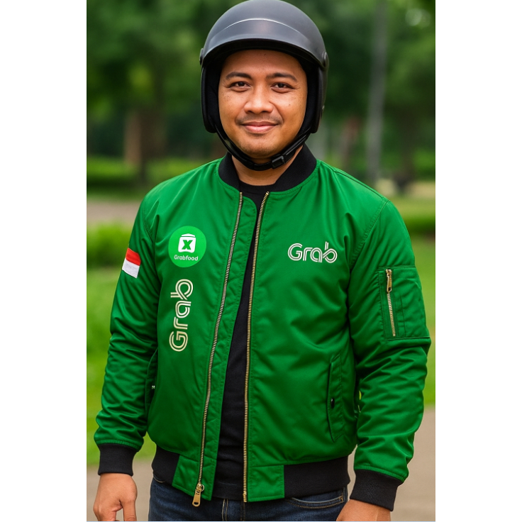 Jaket Grab | Jaket Ojol Grab | Jaket Bomber Grab