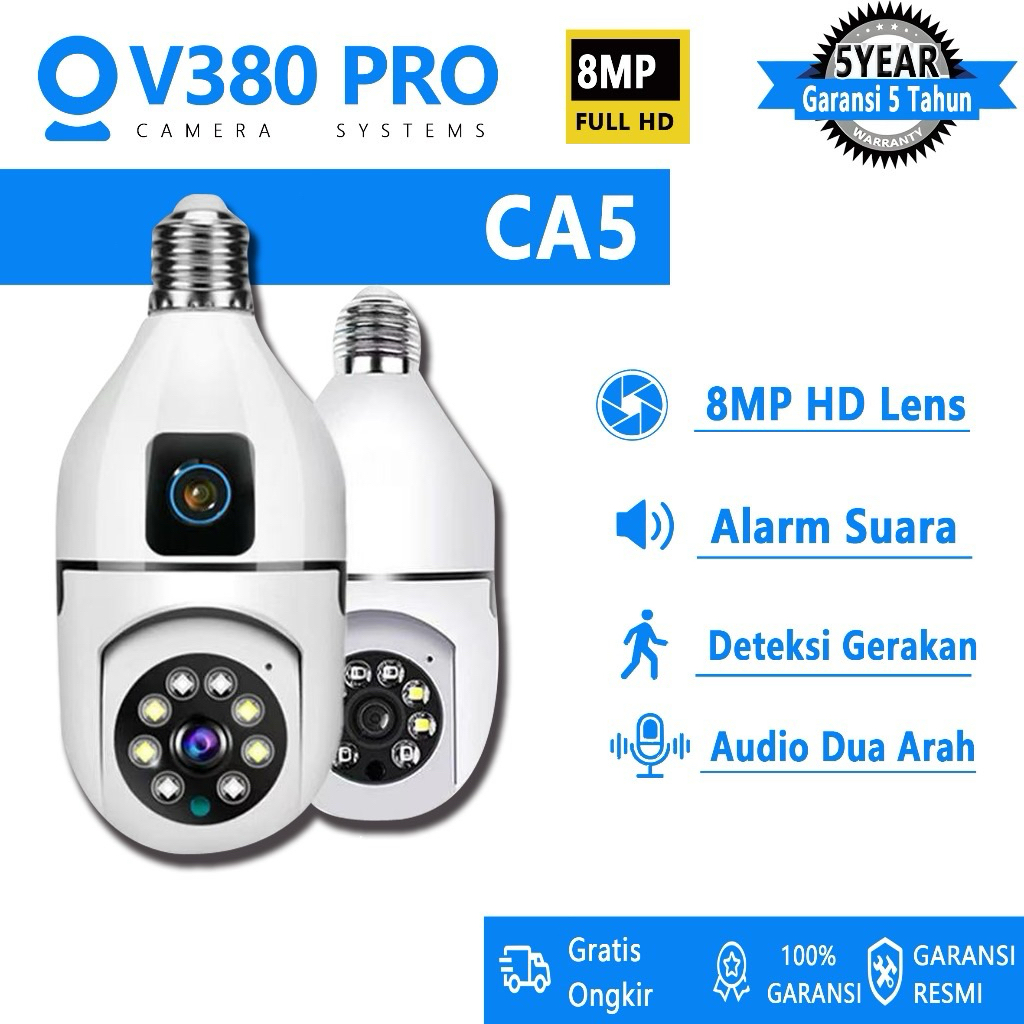 CCTV Bohlam V380Pro 360' Dual & Single Camera