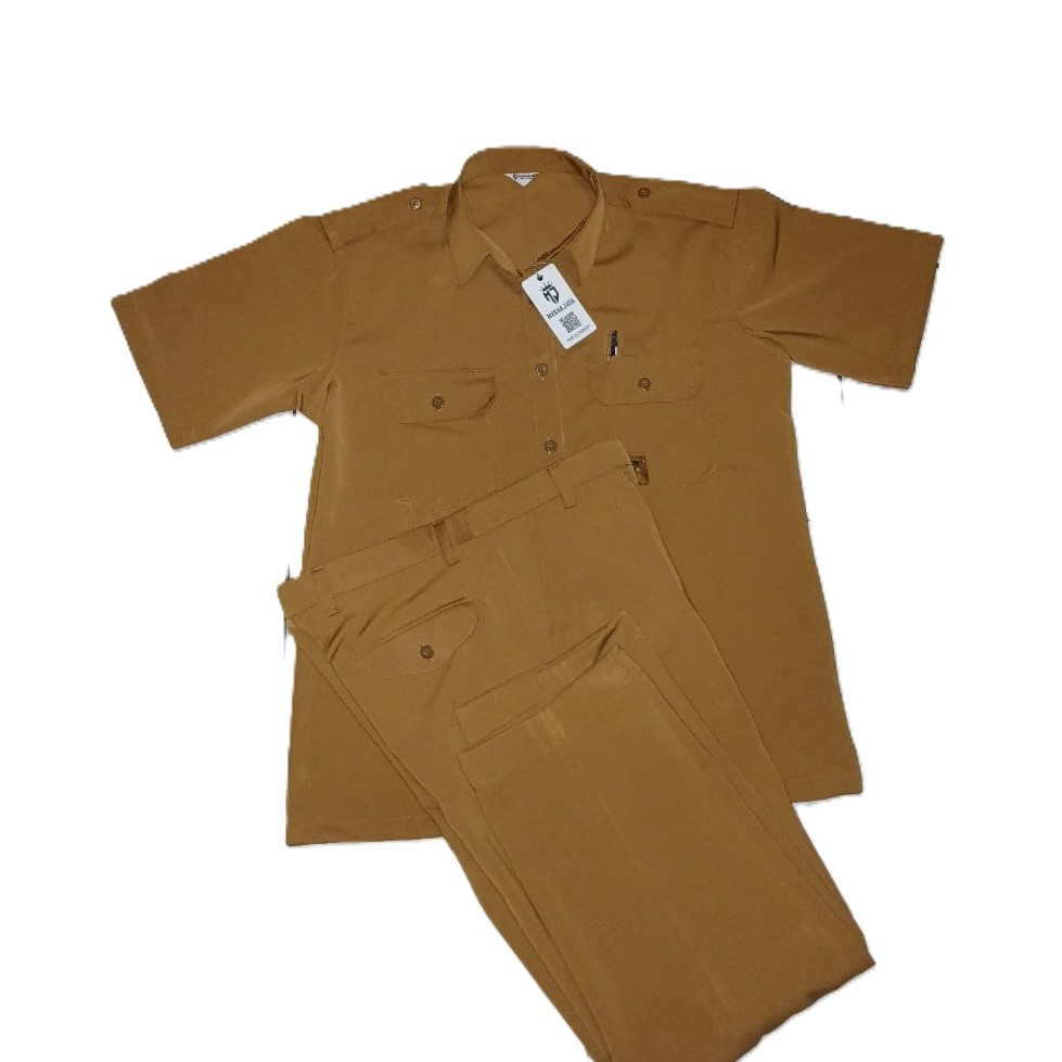 Seragam PNS Pemda Pria/wanita Khaki  Baju ASN Seragam Dinas ASN / Baju Dinas Pemda Guru Premium