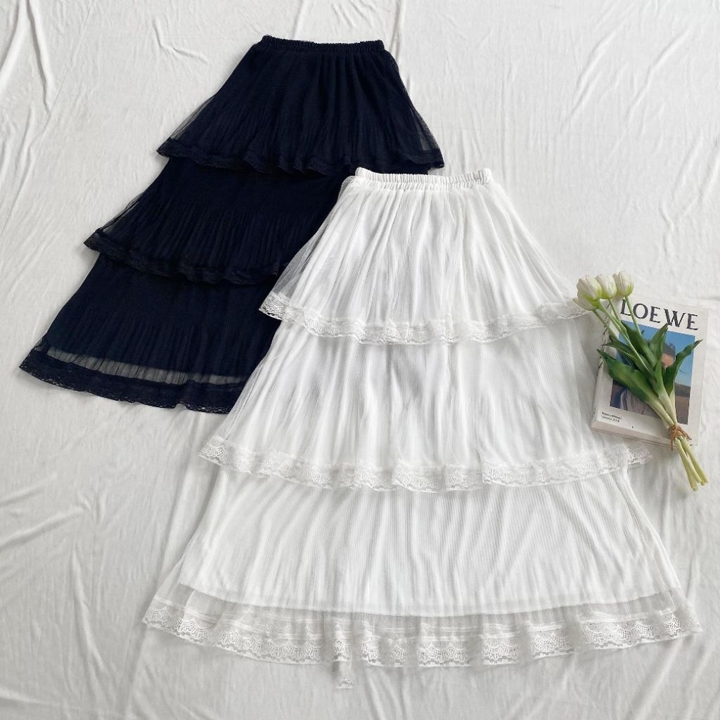 [GEESELLE] NAOMI SKIRT - ROK TUTU TILE TILLE TULLE KOREAN SKIRT PREMIUM TUTU SKIRT ROK MAXI KEKINIAN