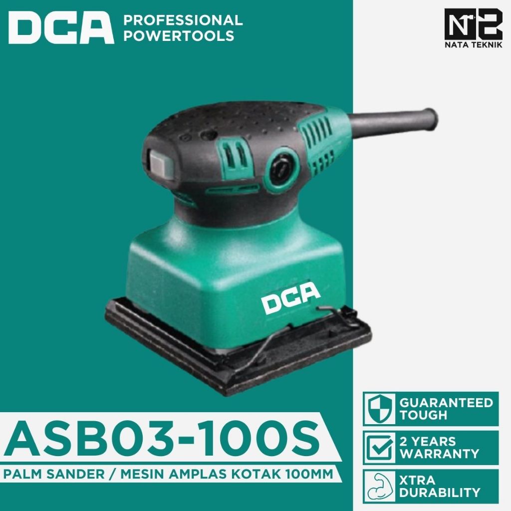 DCA ASB03-100S Mesin Amplas Orbital Palm Sander Kotak DCA ASB03-100S - Mesin Amplas Tembok Persegi 1