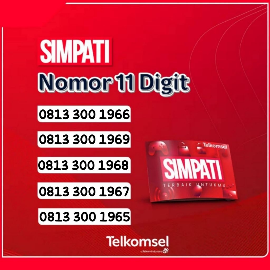Kartu Telkomsel Simpati 11 Digit ekor tahun Lawas Nomor Cantik kartu Simpati 11 Digit Limited Editio