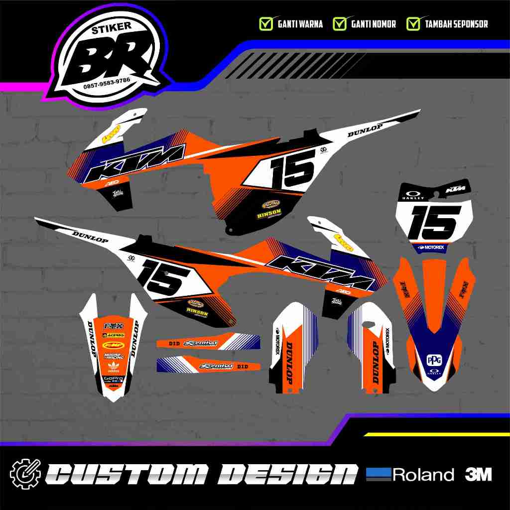DECAL STIKER KTM 85 2020 - KTM 250 2017 - KTM 250 2020-2022 - KTM 85 2014-2016 - PREMIUM FULLBODY CU