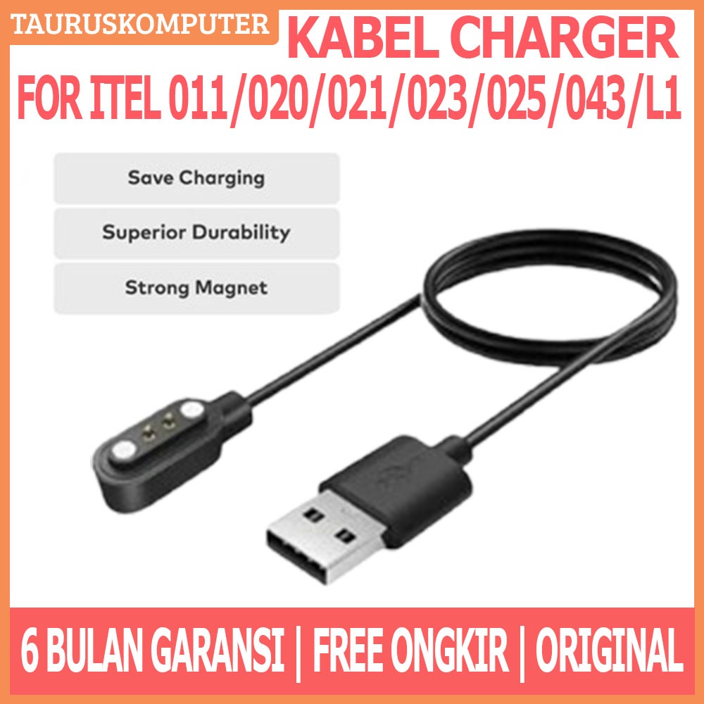 Kabel Charger Casan Jam Smartwatch Untuk Itel ISW 011 Cable Magnetic Charger o11 Hitam Kuat 043 021