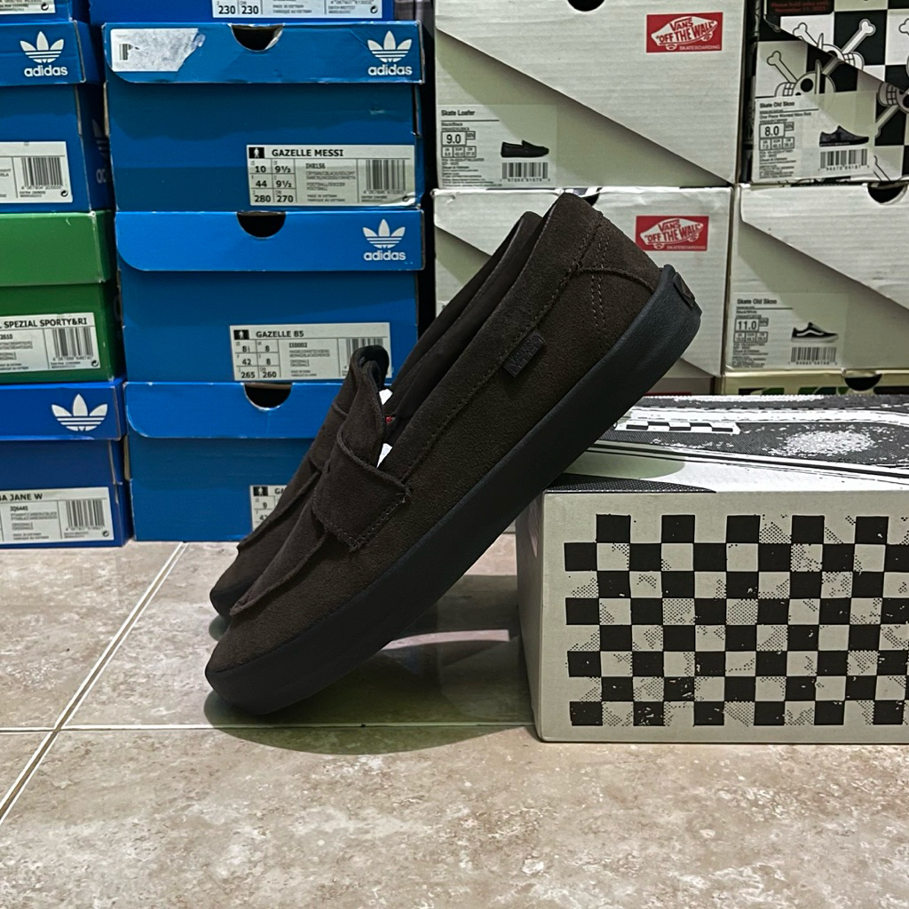 Vans skate loafer suede brown black (Resmi PT NAVYA)