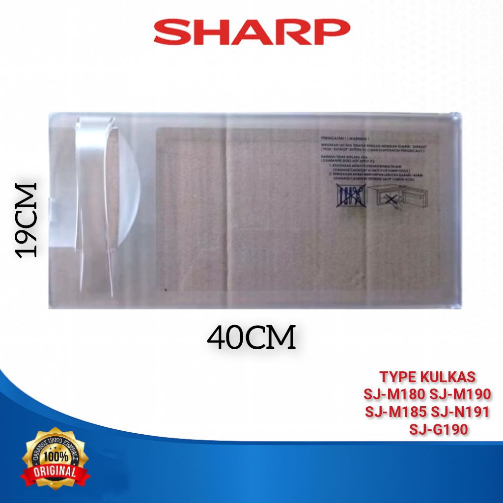 Tutup kulkas 1 pintu Sharp - Tutup Pintu Freezer Kulkas Sharp Bukaan Kesamping Original Sharp
