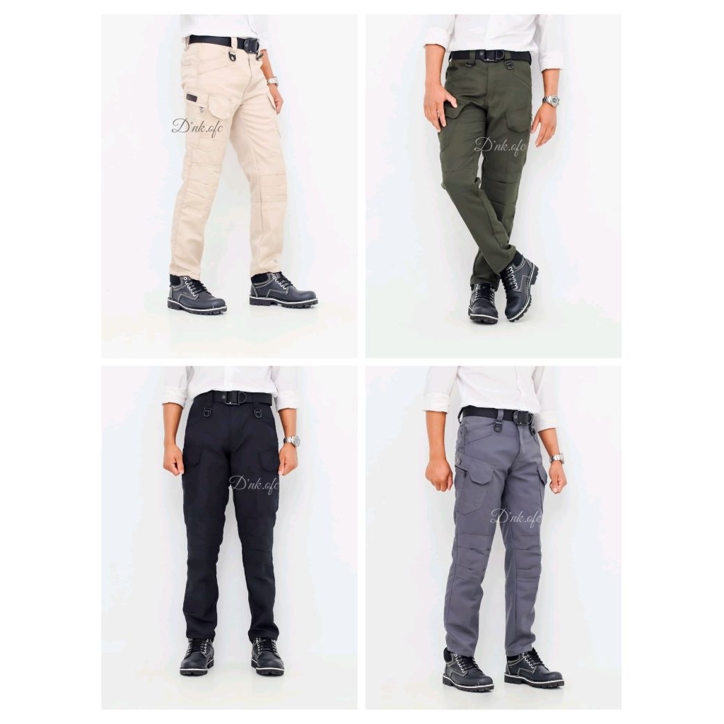 Celana Panjang Tactical Cargo Outdoor Bahan Premium American drill