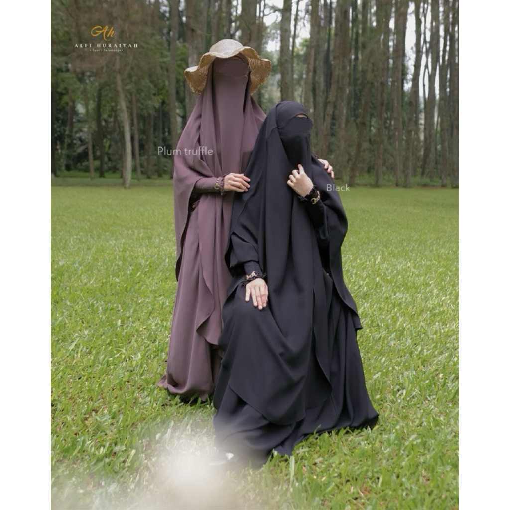 PL - Set Abaya Marwa Black XXL Alfi Huraiyah dan FK Mazen