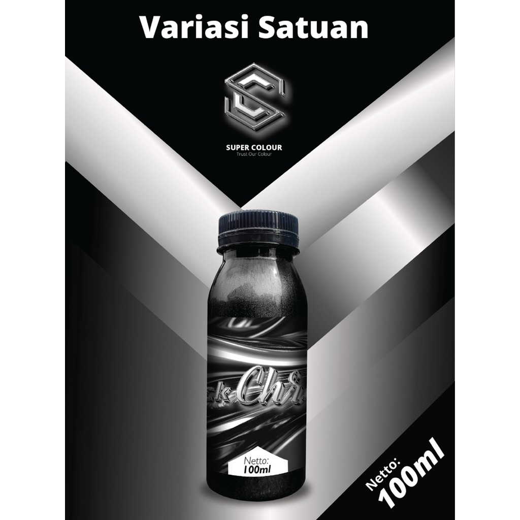Cat Pu Black Chrome Kemasan 100Ml Super Colour Original