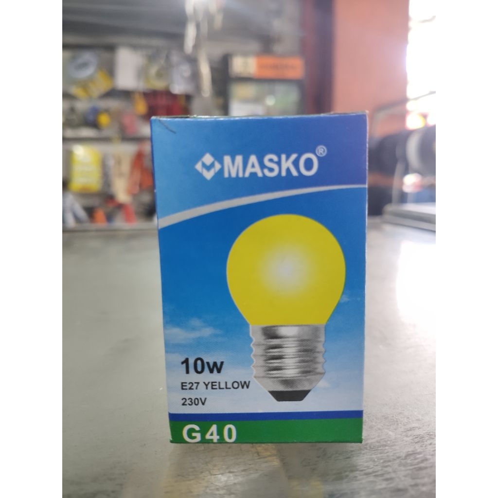 LAMPU PIJAR MASKO E27 YELLOW 10 WATT