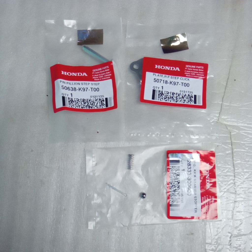 Pin Step Set Plate Step Click Per Spi Pelor Honda PCX 150 Original