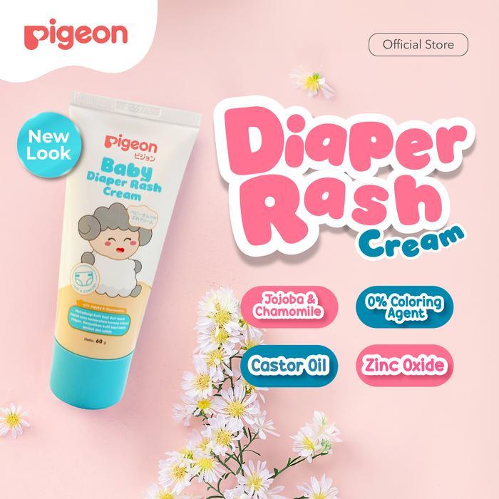 PIGEON Baby Cream 60Gr Diaper Rash Cream | Cream Bayi Ruam Popok | Salep Bayi Ruam Popok | Cegah Rua