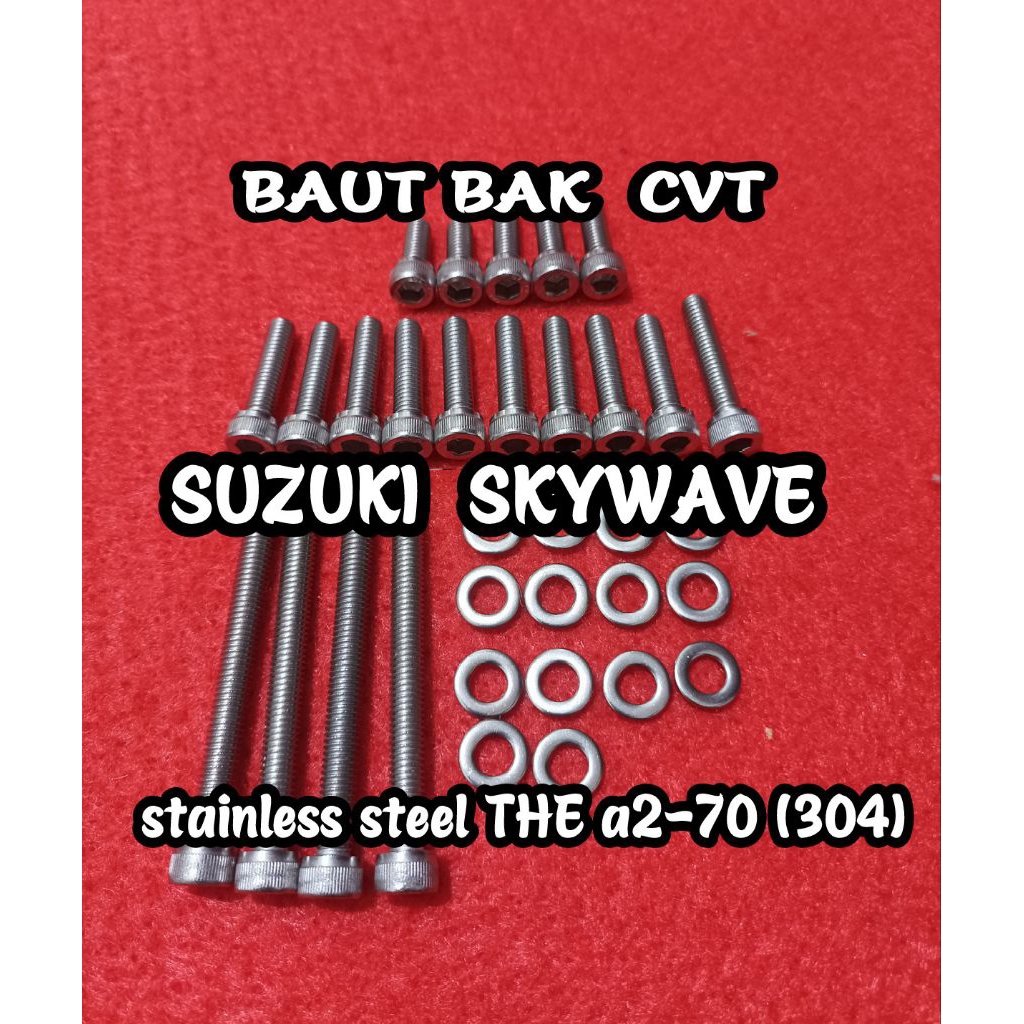 Baut Bak Cvt Set Suzuki Skywave Stainless