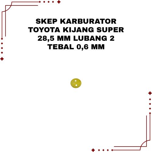 Jual Koin Gobangan Karbulator Skep Valve Warna Kuning Untuk Mobil Toyota Kijang Super Diameter 28,5 