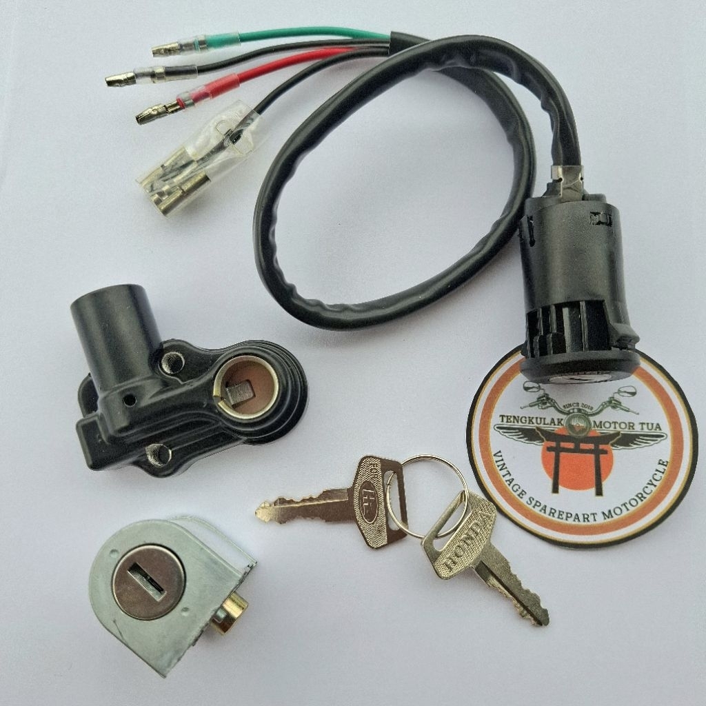 keyset kunci set assy kontak jok stang nos gl100 gl125 glk gl 100 125 cdi kunci honda
