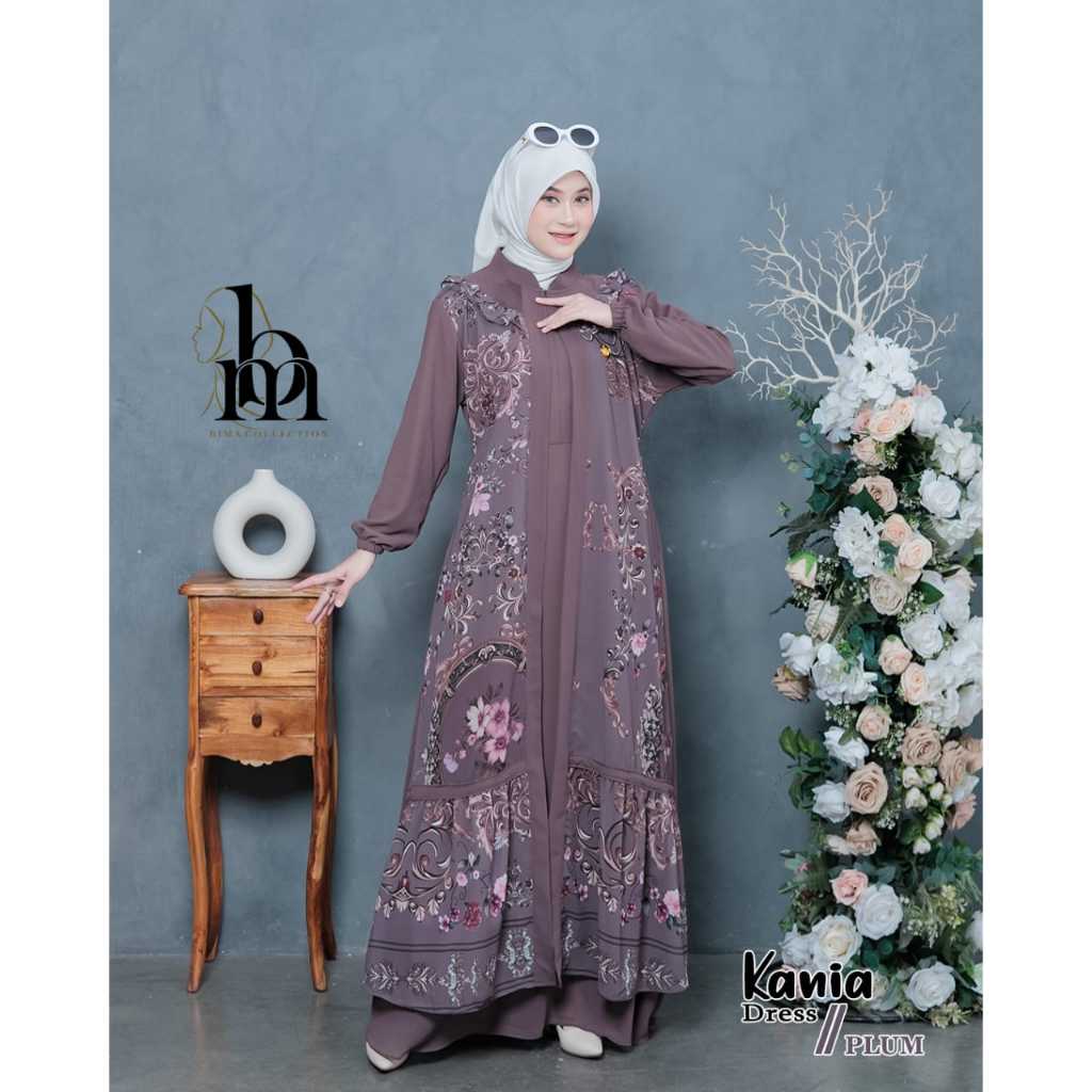 baru gamis motif cantik Kania Dress Ori Bima Collection kondangan Blezer lebaran Khayra murah Batik 