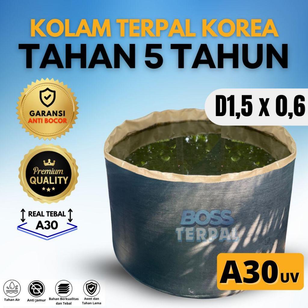 Kolam Bulat A30 Rangka Karpet Talang D1.5xT0.6 - Terpal Kolam Bulat Tanpa Rangka Praktis Siap Pakai